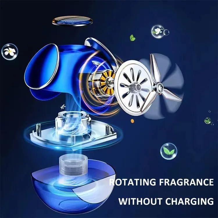 Powered Liquid Car Perfume - Auto Rotation Fan for Car Dashboard