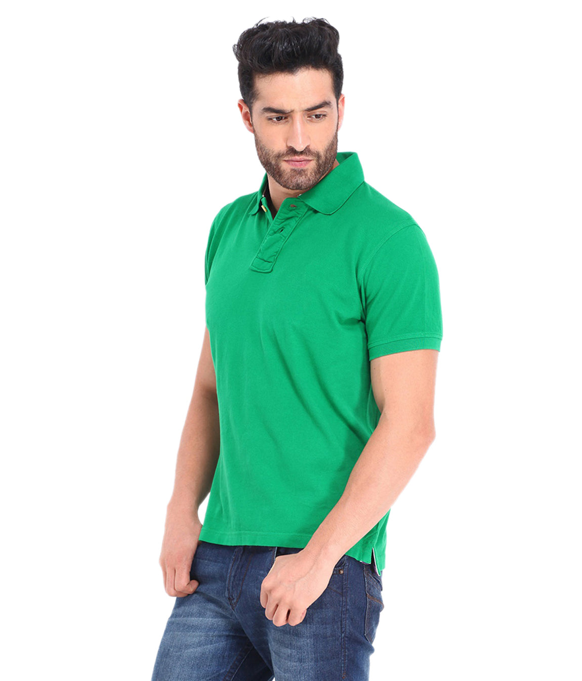 Poly Cotton Solid Half Sleeves Mens Polo T-shirt (Pack of 3)