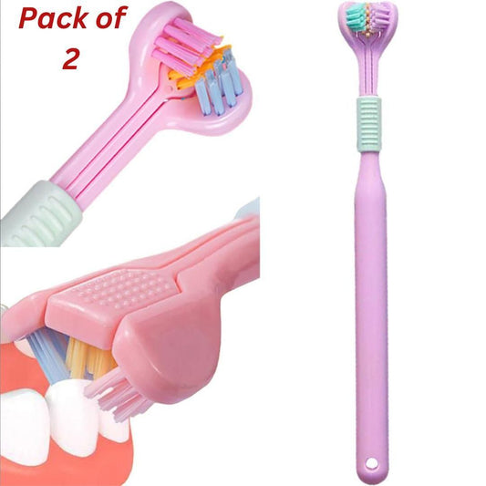 3-Sided Cleaning Training Great Angle Tooth Brush (Pack of 2)