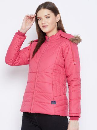 Women's Winter Wear Solid Parka Jacket