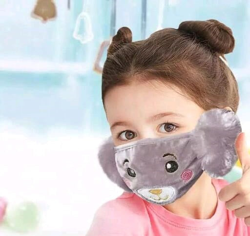 Winter Woolen Mask Fleece & Fur Winter Riding Earmuffs Kids Mask