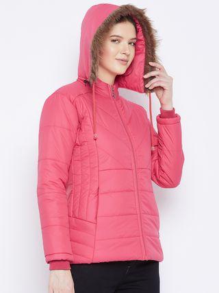 Women's Winter Wear Solid Parka Jacket