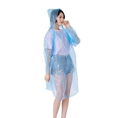 Portable Disposable Unisex Raincoats Ball with Hook (Pack of 2)