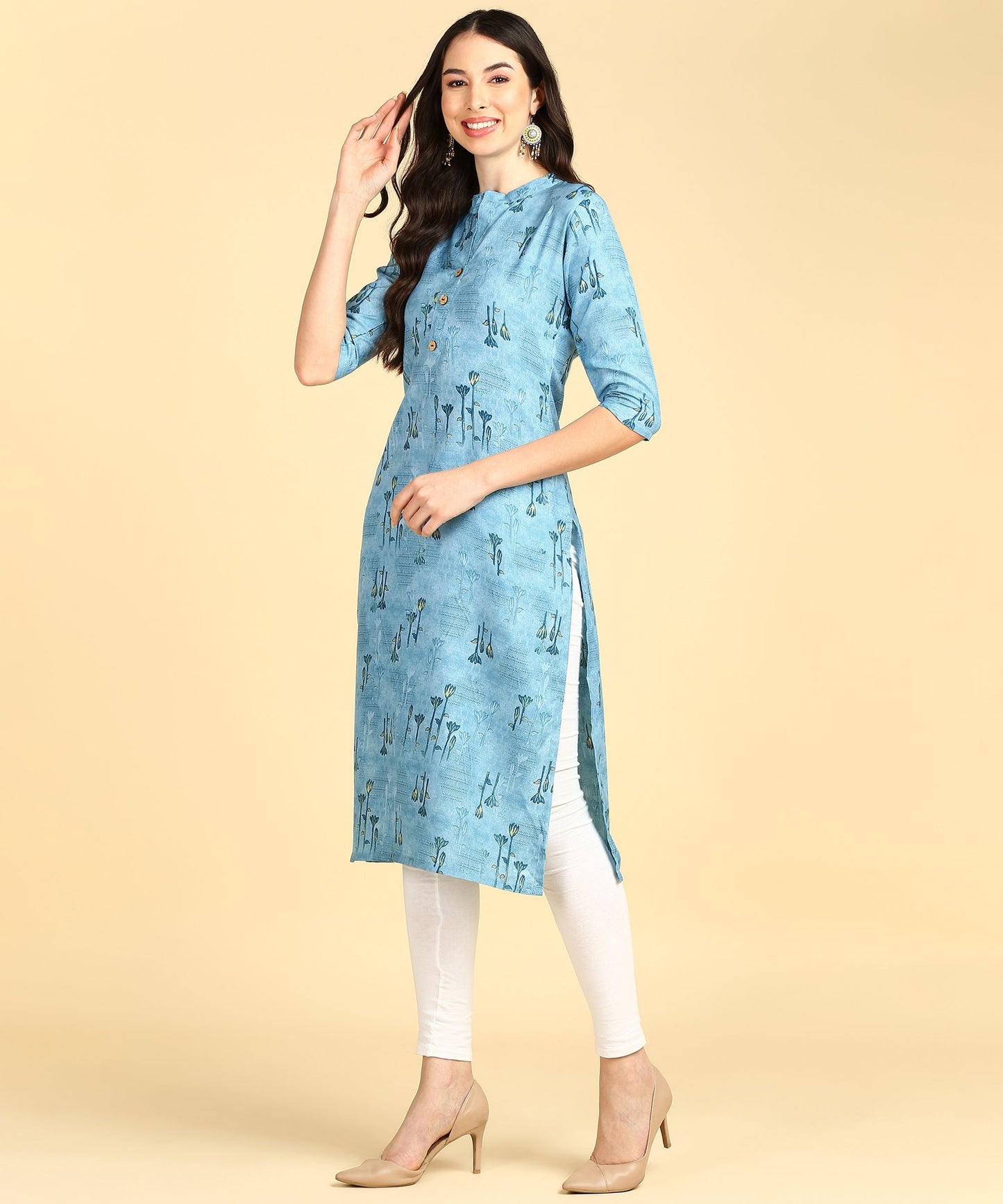 Beautiful Printed Casual Creap Kurtis