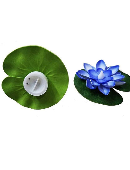 Lotus Flower Floating Diya Set with Water Sensor (Set of 6)