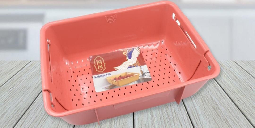 Plastic Sink Drain Basket Vegetable Fruit Holder Storage Rack