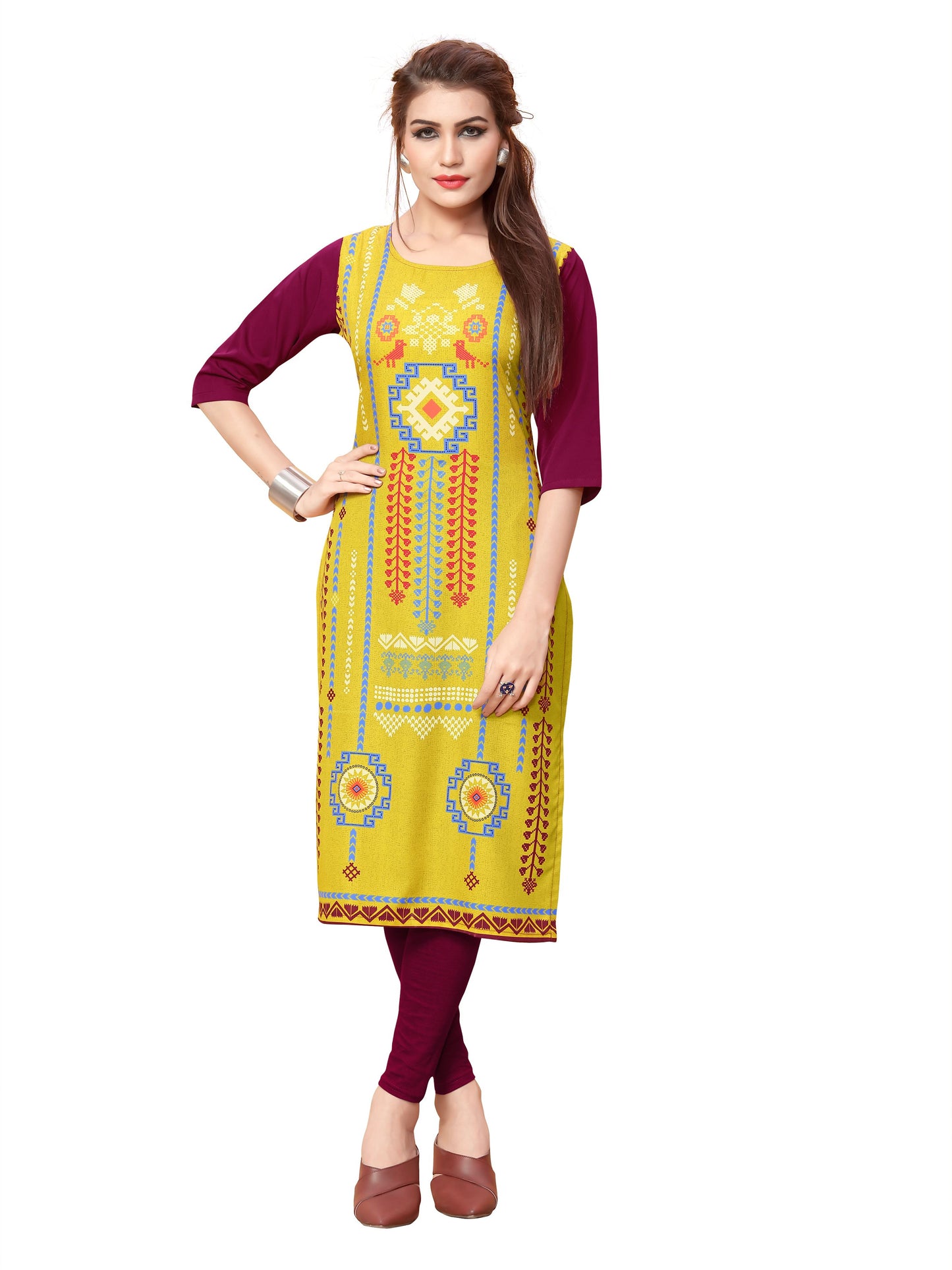 Beautiful Printed Crepe Kurtis