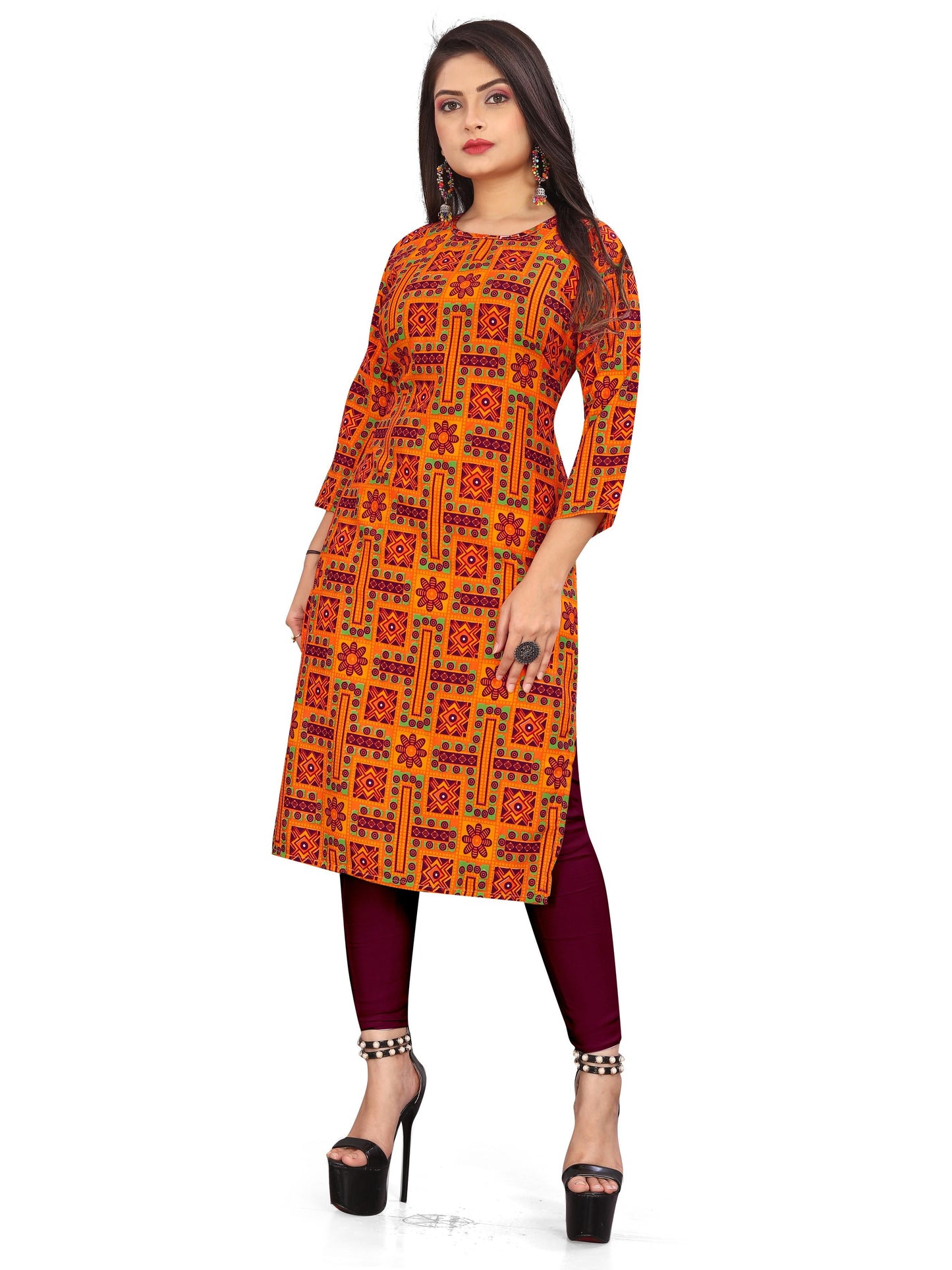 Women's Printed Crepe Kurtis�