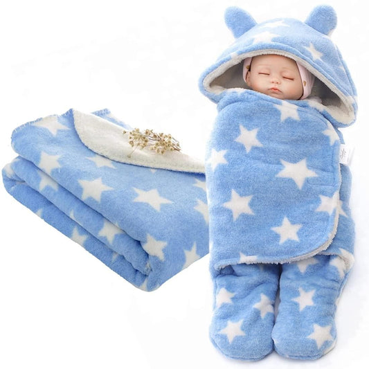 Wearable Blanket and Star Wrapper Durable Cotton for Baby Boys and Baby Girls