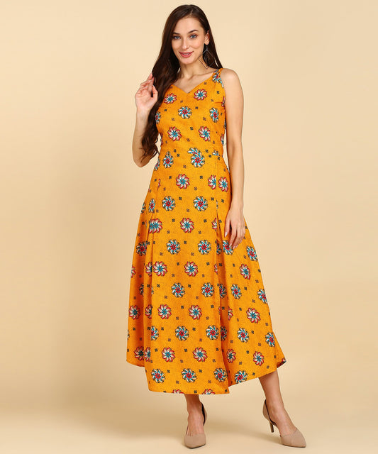 Latest Printed American Crepe Floor Length Kurti