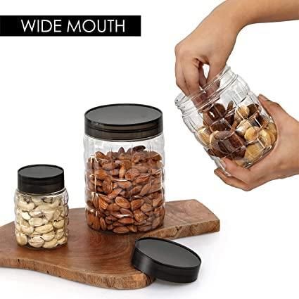 Line Print Plastic Pet Storage Jar And Container