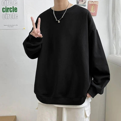 Men Full Sleeve Black Color Solid Sweatshirt