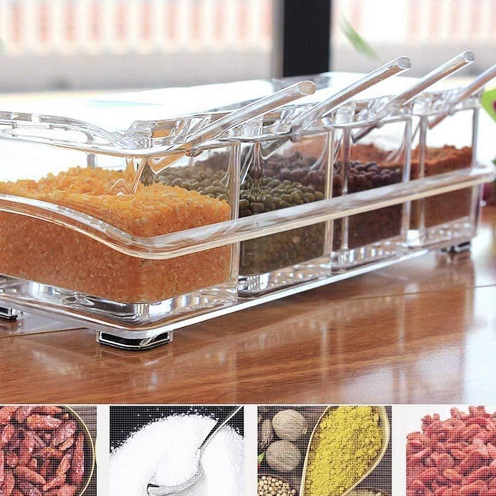 4 Piece Spice, Masala Storage Organizer Rack Holder