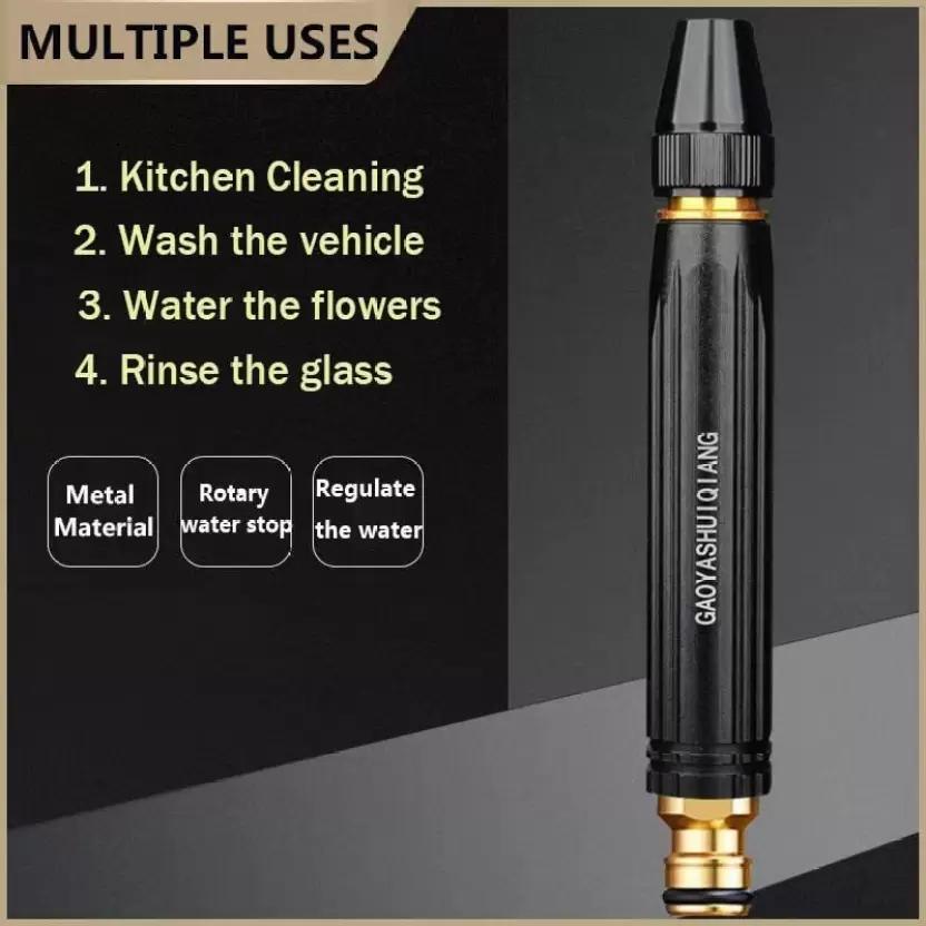 Portable High Pressure Washing Water Nozzle (Black)