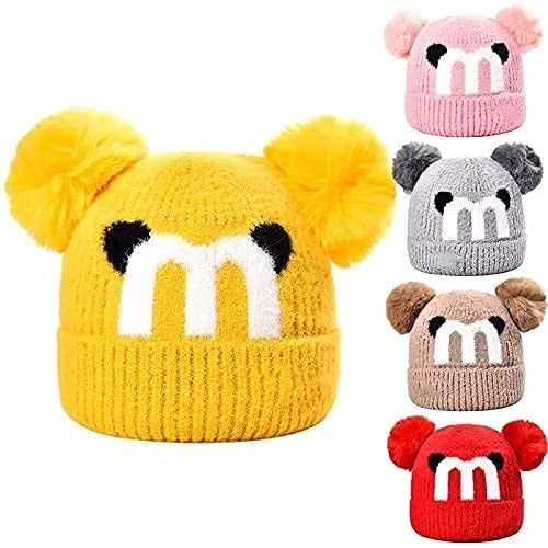 Warm Winter Woolen Cap With Soft Pom-Pom For Boy's And Girl's (Pack of 1)